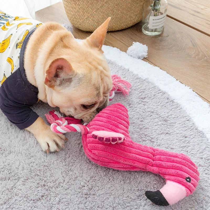 Cute Pink Flamingo Interactive Dog Toy: Reduce Boredom, Engage Playful Dogs  ourlum.com   