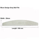 5Pcs/lot Professional Nail Files 100/180 Buffer Double Side Gray Color Curve Banana Nail Art Care Tools High Quality Necok  ourlum.com   