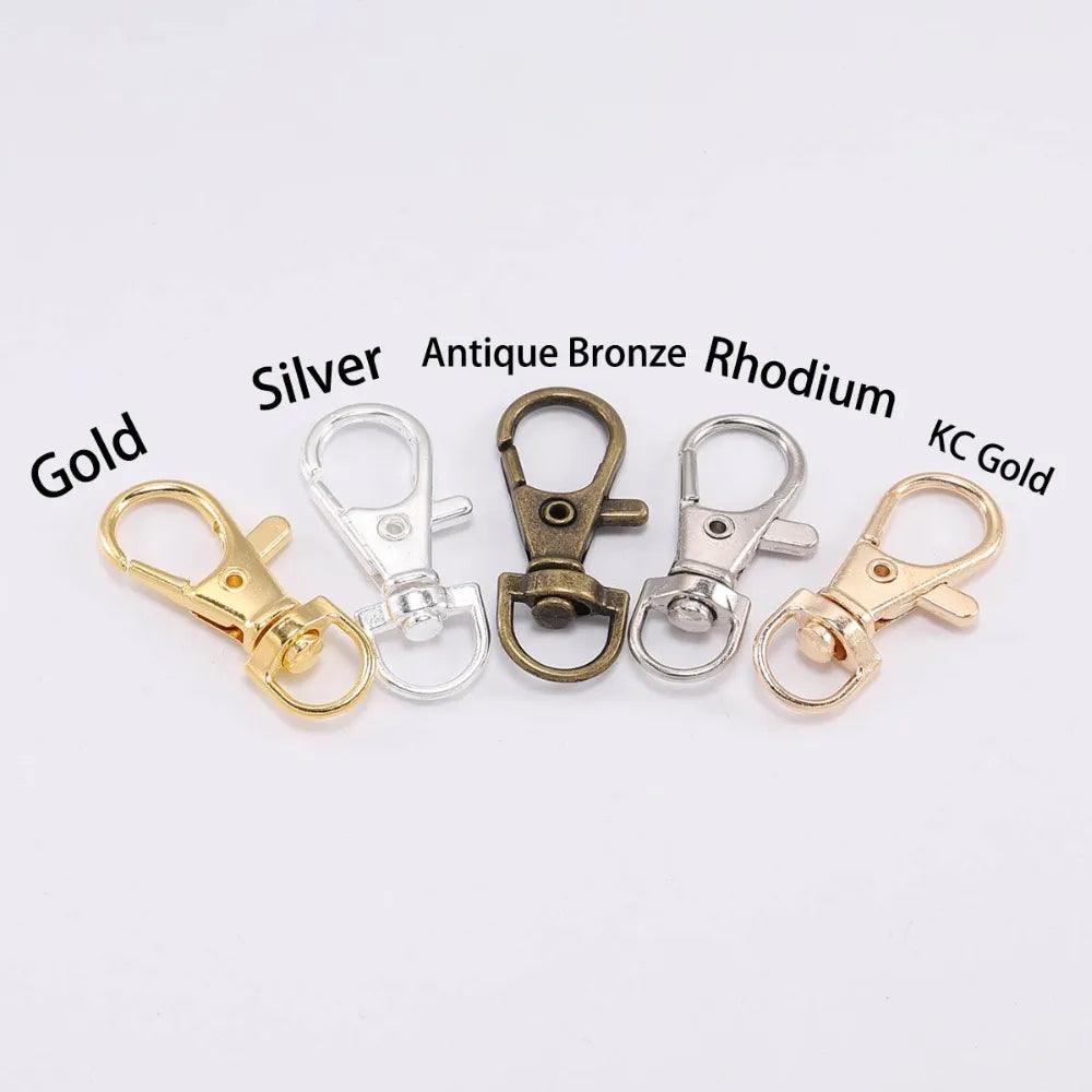 Swivel Lobster Clasp Hooks Set - Keychain Connectors for DIY Jewelry Making  ourlum.com   