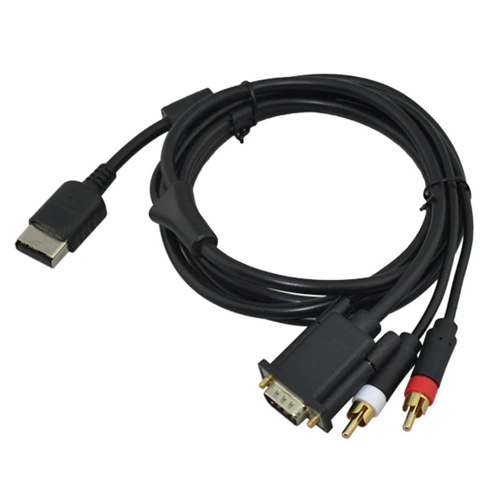 New High Definition VGA Cable RCA Sound Adapter HD Box PAL NTSC Cable For SEGA Dreamcast Video Games Console  ourlum.com   