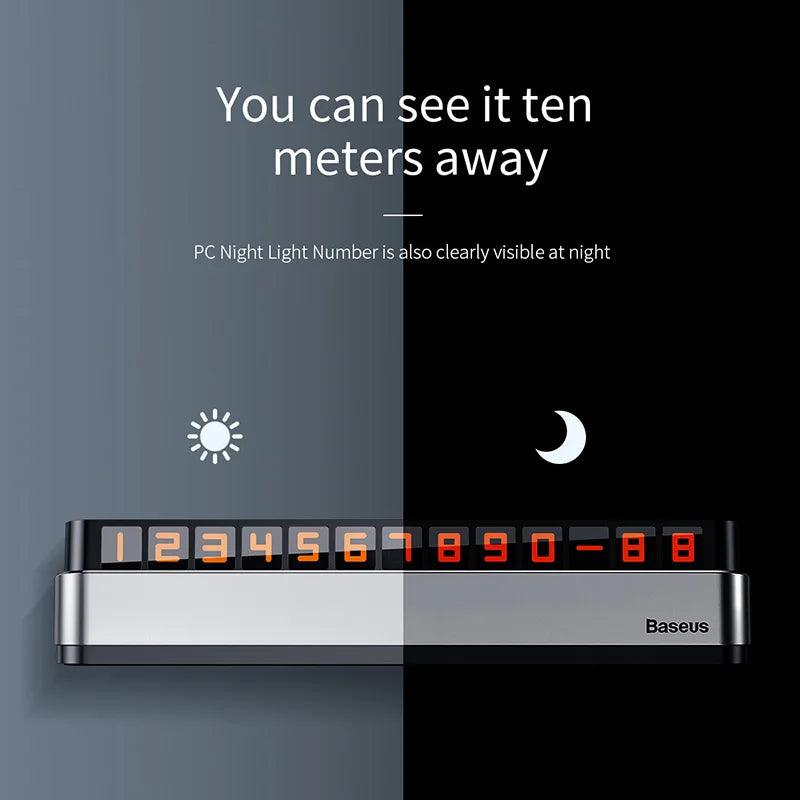 Baseus Car Park Card Phone Holder: Luminous Car Accessory  ourlum.com   