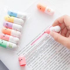 Colorful Capsule Style Highlighter Pens: Vibrant Set for Office & School