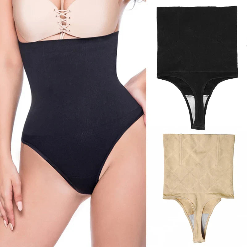 High Waist Thong Shaper – Tummy Control Seamless Bodysuit for a Flattering Silhouette