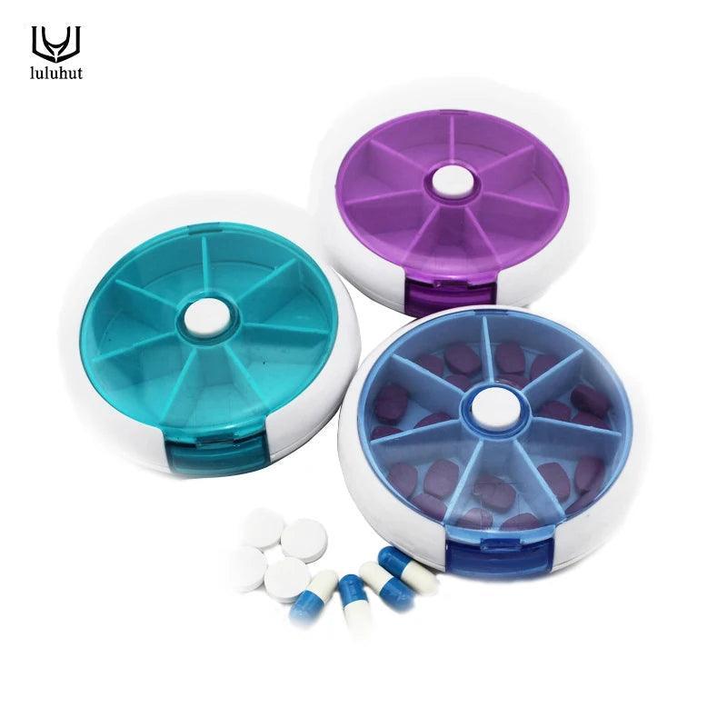 7-Day Rotating Pill and Vitamin Storage Box - Travel-Friendly Medication Organizer  ourlum.com green  