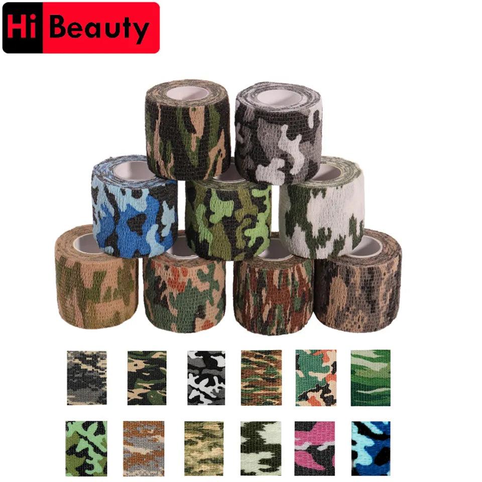 1 Roll 5*450cm Disposable Self-adhesive Flex Elastic Camouflage Bandage Tattoo Handle Grip Tube Wrap Elbow Stick Medical Tape  ourlum.com   