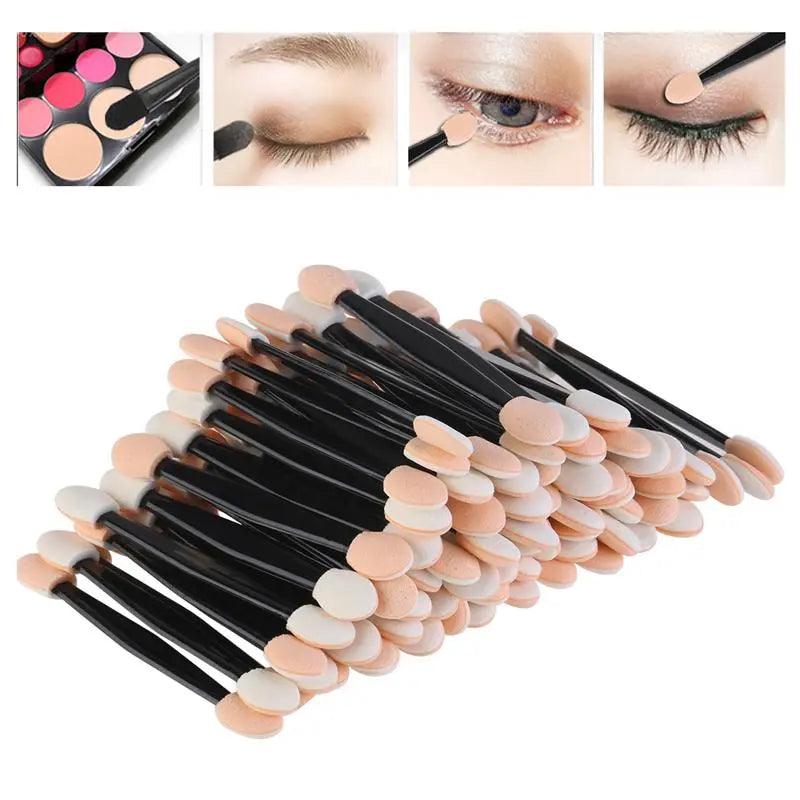 Hot Fashion 30/5Pcs Pro Sponge Stick Eye Shadow Brush Applicator Cosmetic Make up  Double-head Eyeshadow Brush For Women Makeups  ourlum.com   