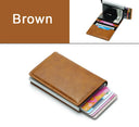 DIENQI Carbon RFID Wallet Male Mini Slim Money Card Holder