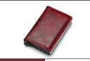 DIENQI Carbon RFID Wallet Male Mini Slim Money Card Holder