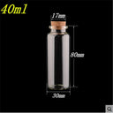 50pcs 10ml 15ml 20ml 25ml 30ml 40ml Glass Bottles With Cork