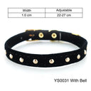 Cat Collar with Bell Safety Breakaway Design for Small Dogs & Cats  ourlum.com black-YS0031 As pictures 