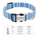 Reflective Personalized Nylon Dog Collar for Small to Large Breeds  ourlum 217-Blue S 