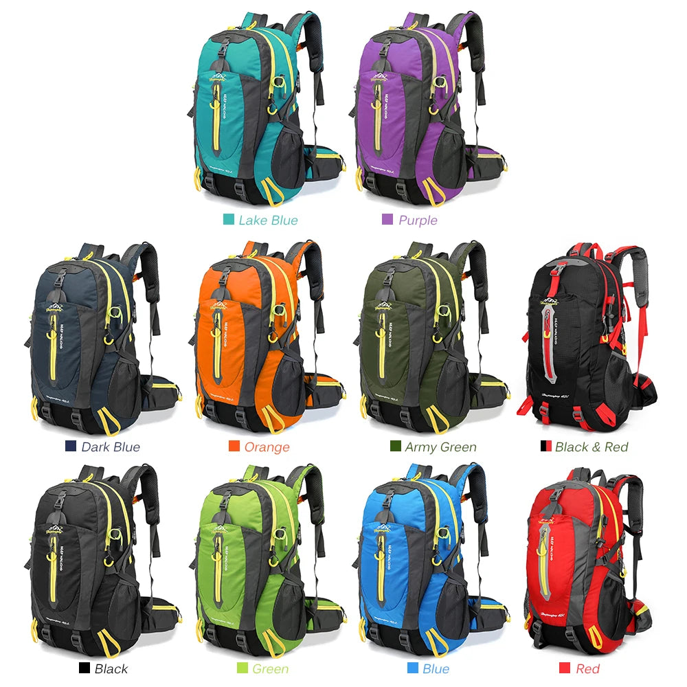 40L Waterproof Climbing Backpack Rucksack Outdoor Sports Bag Travel Backpack Camping Hiking Backpack Women Trekking Bag For Men