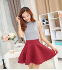 Solid Tutu Skirt Flared Mini for Chic Women Stylish Versatile