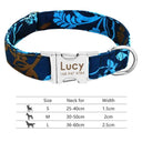 Reflective Personalized Nylon Dog Collar for Small to Large Breeds  ourlum 011-Blue S 