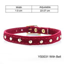 Cat Collar with Bell Safety Breakaway Design for Small Dogs & Cats  ourlum.com red-YS0031 As pictures 