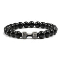 Fitness Charm Bracelet Set: Stylish Natural Stone Beads