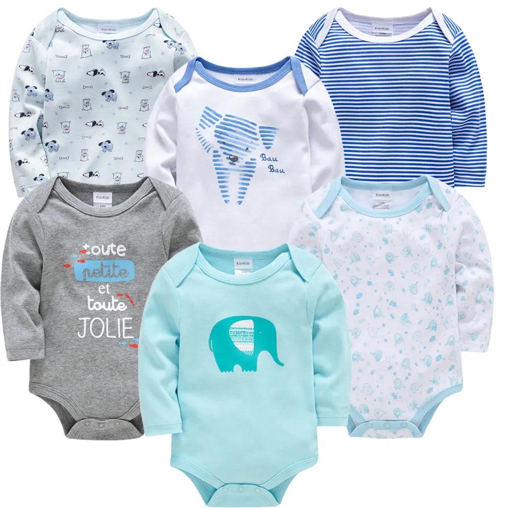 Snug & Cozy 6-Piece Baby Bodysuit Set - 100% Cotton Jumpsuits for Newborns  ourlum.com   