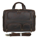 Premium Genuine Leather Professional Business Briefcase 17 Inch Tote