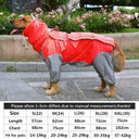 Large Dog Waterproof Raincoat Hooded Jacket Overalls - 6XL  ourlum.com Red 22 