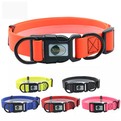 Pet Waterproof Collar: Adjustable Size, Easy to Clean, Customizable ID Tags - Available in Various Colors