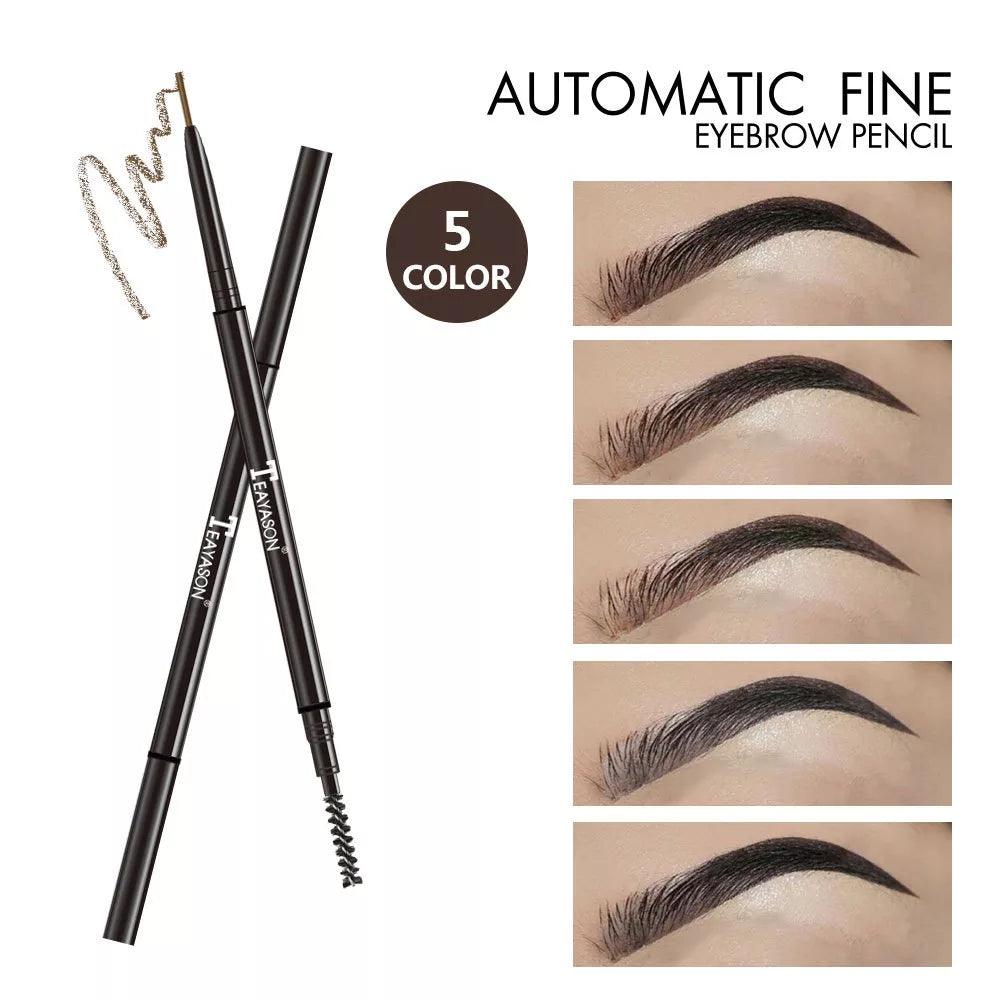 Waterproof Natural Long Lasting Paint Tattoo Eyebrow Black Brown Eyebrow Pencil With Brush Makeup  ourlum.com   