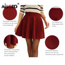 ALSOTO Elastic Waist Midi Skirt Effortless Style Upgrade