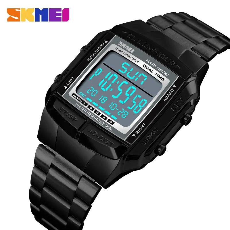 Luxury SKMEI Military Sports Digital Watch with LED Waterproof Alarm and Date Display  ourlum.com   