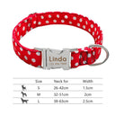 Reflective Personalized Nylon Dog Collar for Small to Large Breeds  ourlum 008-Red S 