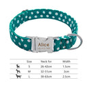 Reflective Personalized Nylon Dog Collar for Small to Large Breeds  ourlum 008-Blue S 