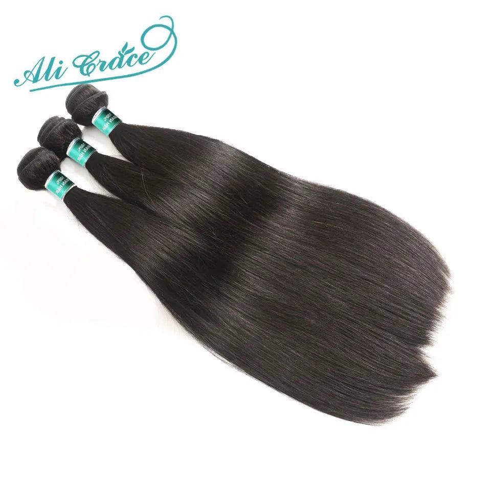 Premium Indian Straight Hair Bundle Set with Lace Closure - Luxe Remy Human Hair Collection  ourlum.com   