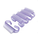 10 Pcs/Lot Acrylic Nail Brush 4 Color Nail Art Manicure Pedicure Soft Remove Dust Plastic Cleaning Nail Brushes File Tools Set  ourlum.com Purple  