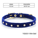 Cat Collar with Bell Safety Breakaway Design for Small Dogs & Cats  ourlum.com blue-YS0031 As pictures 