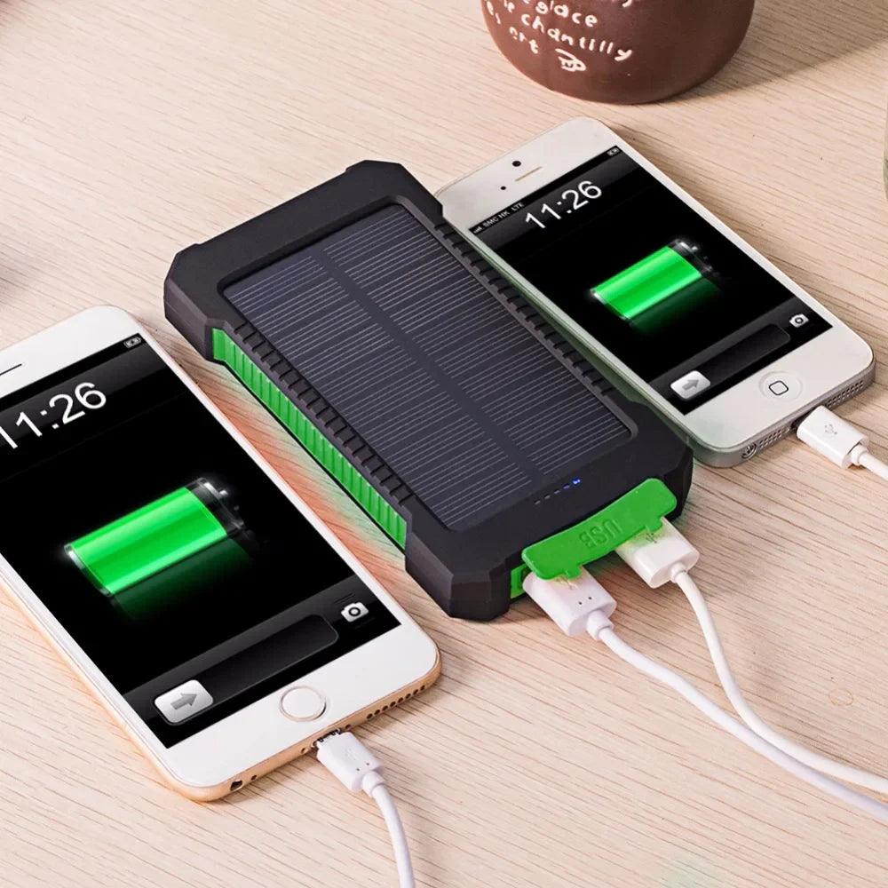 20000mAh Top Solar Power Bank Waterproof Emergency Charger External Battery Powerbank For Xiaomi MI iPhone Samsung LED SOS Light  ourlum.com   