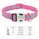 Reflective Personalized Nylon Dog Collar for Small to Large Breeds  ourlum 095-Pink S 