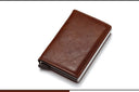 DIENQI Carbon RFID Wallet Male Mini Slim Money Card Holder