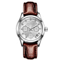 Luxury Women's Automatic Mechanical Sports Watch with Waterproof Design  OurLum.com Leather White  