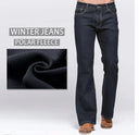 Mens Boot Cut Jeans Slightly Flared Slim Fit Denim Pants