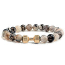 Fitness Charm Bracelet Set: Stylish Natural Stone Beads