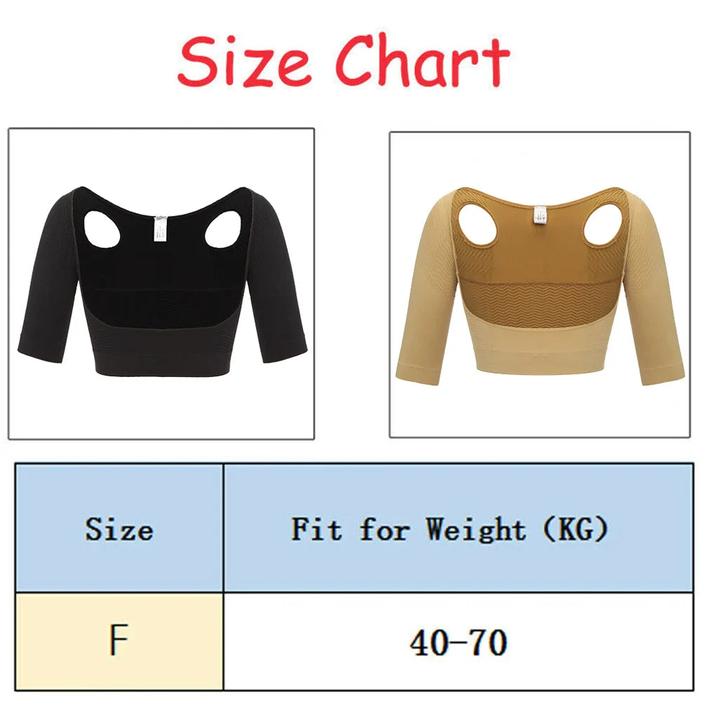 Women's Arm Shaper Compression Tops - Posture Corrector & Chest Binder for Slimming