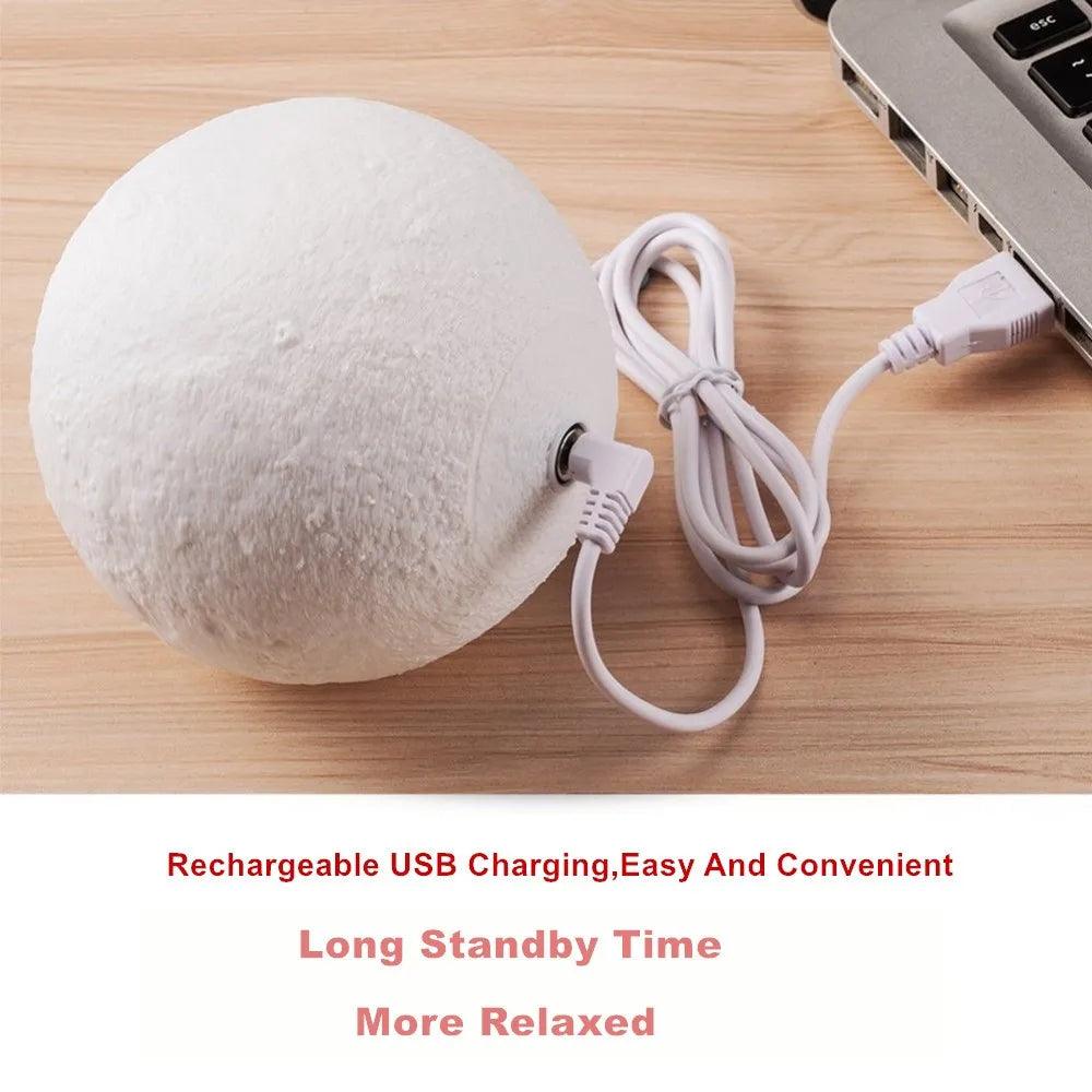 Dropship 3D Print Moon Lamp Moonlight Colorful Touch USB Led Night Light Rechargeable Nightlight Home Decor Creative Gift  ourlum.com   