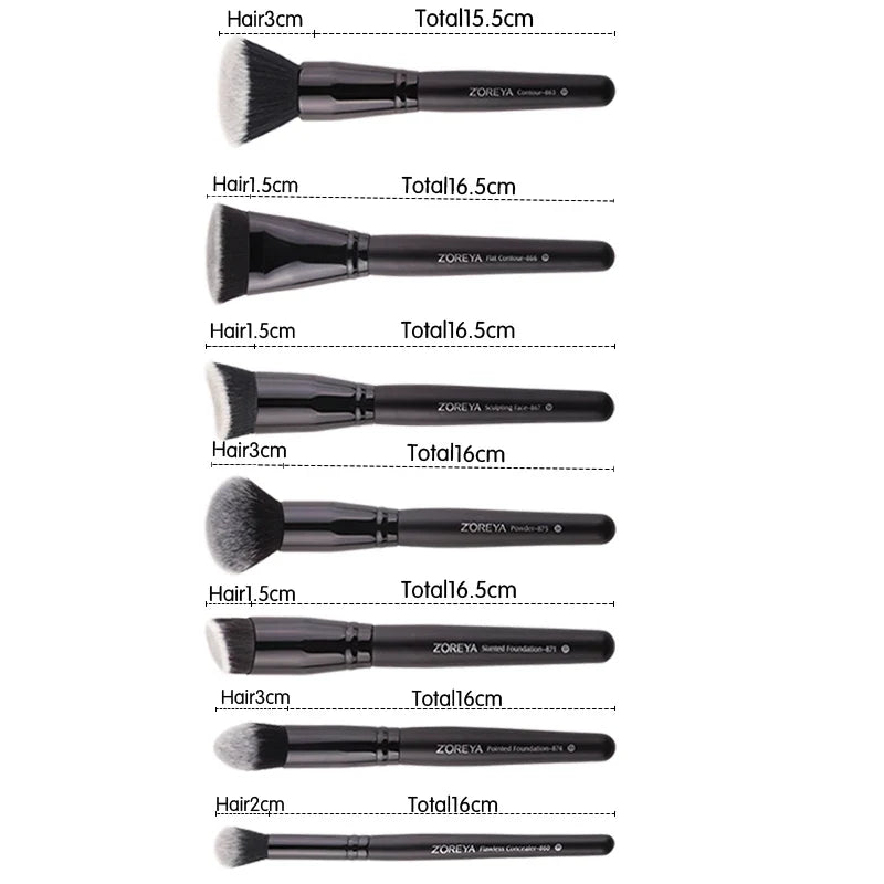 Ultimate Black Beauty Brush Set: Professional-Grade Makeup Tools & Flawless Finish