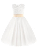 2020 Brand New Flower Girl Dresses White Ivory Kids Dress