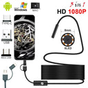 USB Endoscope Camera Waterproof Borescope with LED Lights