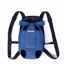 Denim Pet Backpack: Stylish Carrier Bag for Small Dogs