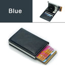 DIENQI Carbon RFID Wallet Male Mini Slim Money Card Holder