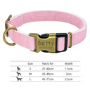 Reflective Personalized Nylon Dog Collar for Small to Large Breeds  ourlum 094-Pink S 