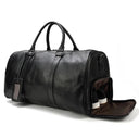 Natural Cowskin Travel Bags Waterproof Men's Leather Bag 55cm