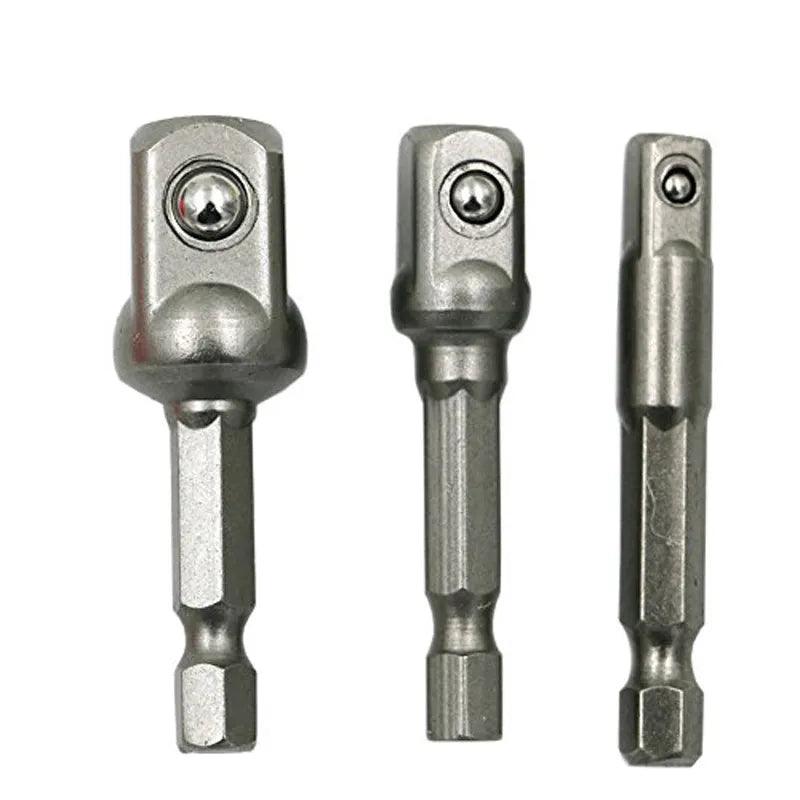 Chrome Vanadium Steel Socket Adapter Set Hex Shank Extension Drill Bits Power Tools  ourlum.com   