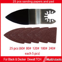 25pcs Quick Release Oscillating Tool Sanding Papers Set