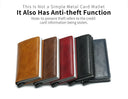 DIENQI Carbon RFID Wallet Male Mini Slim Money Card Holder